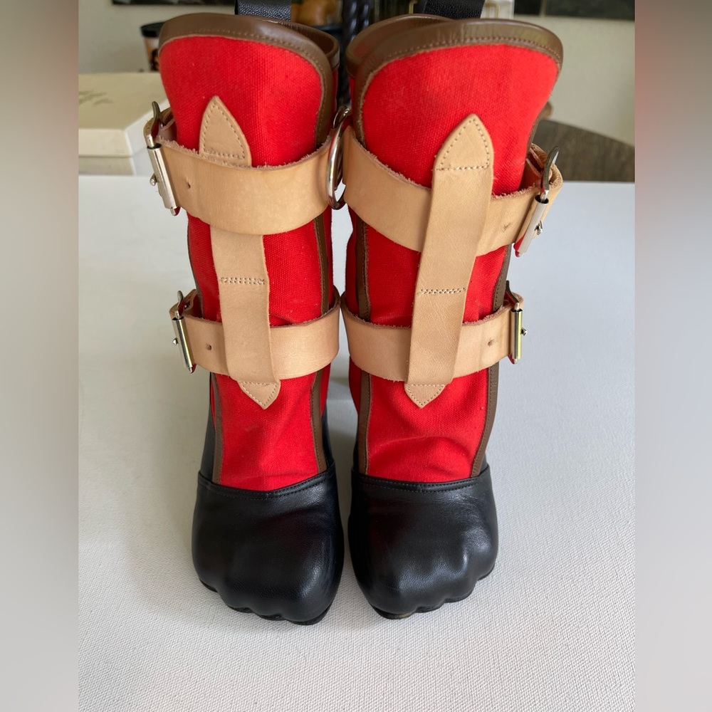 Vivienne Westwood Red Canvas Bondage Boots
